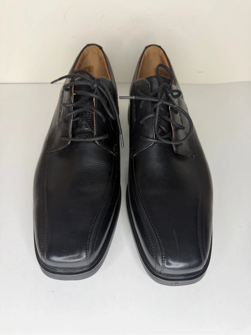 clarks unstructured mens Oxfords Dress Shoes Size 46 US 12W Black Leather